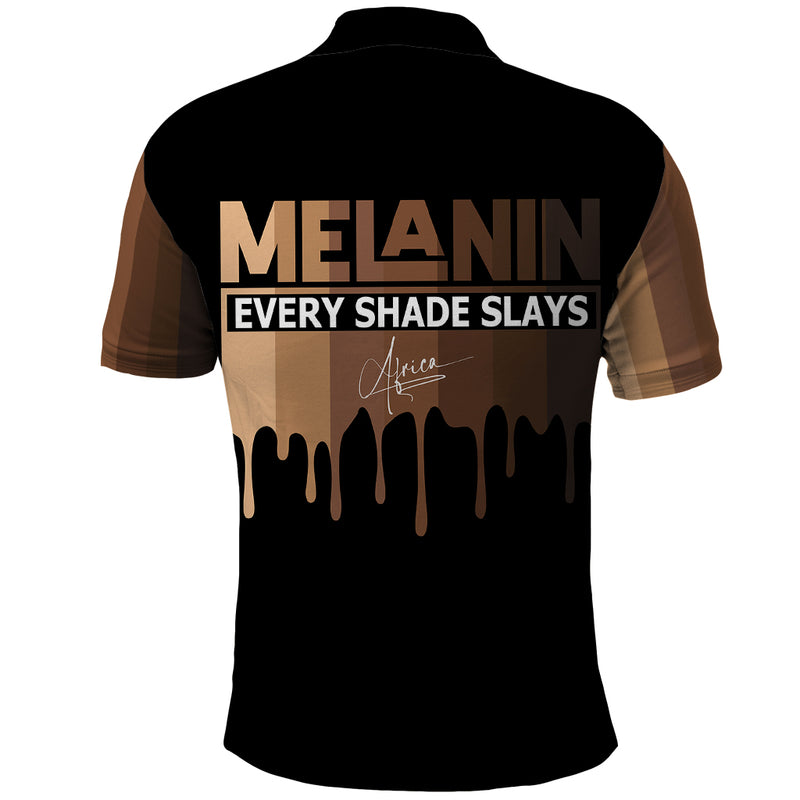 Every Shade Slays Melanin African Signature Polo Shirt
