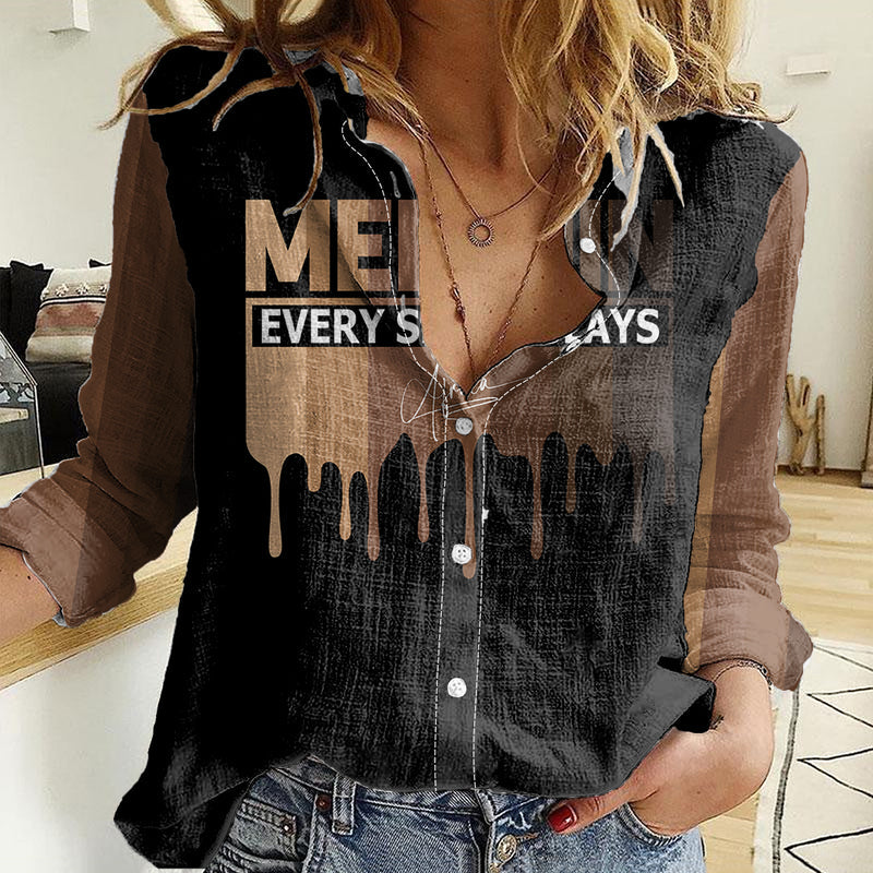 Every Shade Slays Melanin African Signature Women Casual Shirt