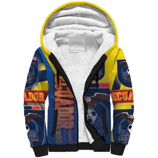 Ecuador Football La Tricolor Soccer - Road To Champion Sherpa Hoodie