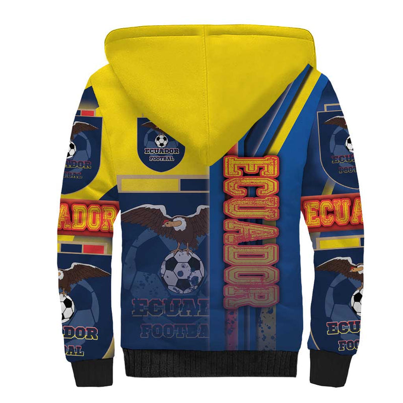 Ecuador Football La Tricolor Soccer - Road To Champion Sherpa Hoodie