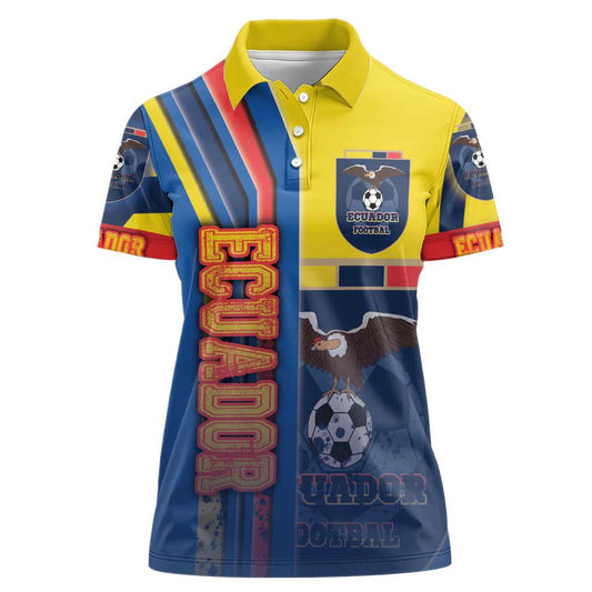 Ecuador Football La Tricolor Soccer - Road To Champion Women Polo Shirt