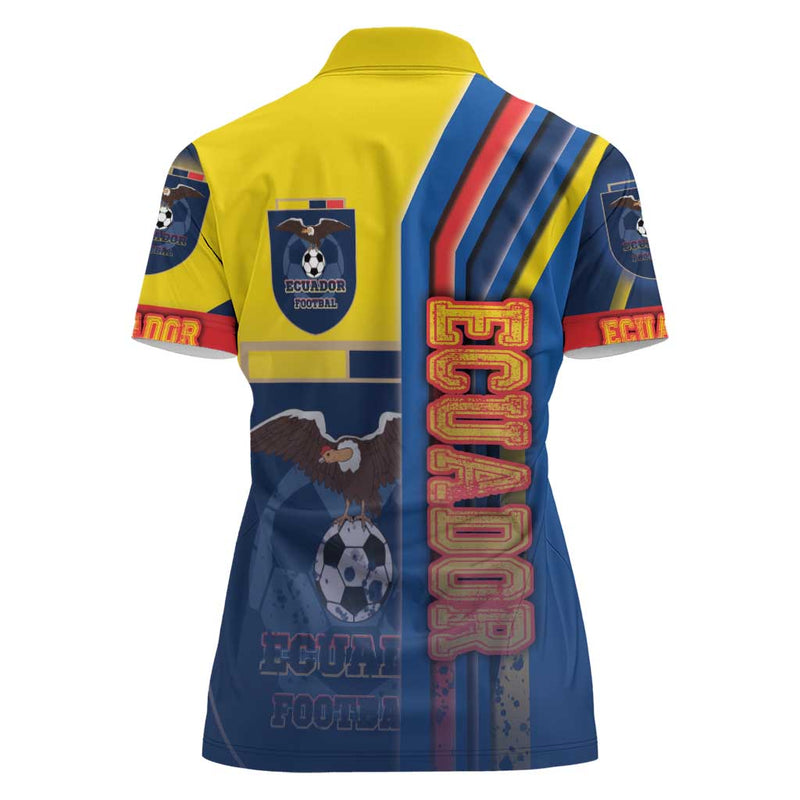 Ecuador Football La Tricolor Soccer - Road To Champion Women Polo Shirt