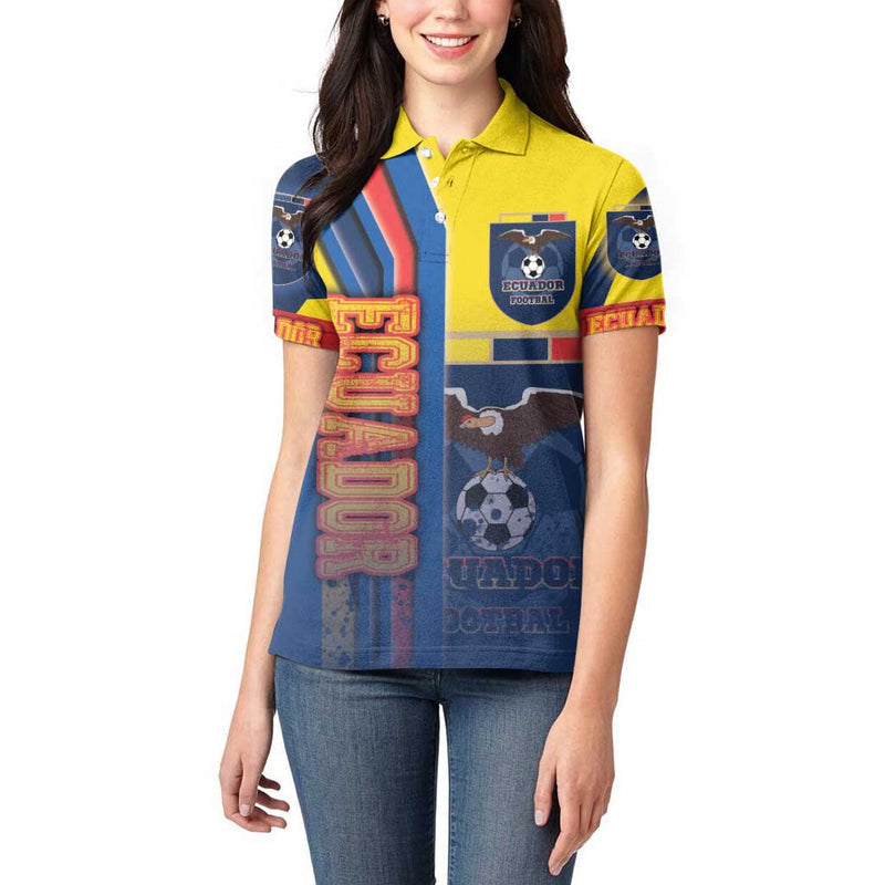 Ecuador Football La Tricolor Soccer - Road To Champion Women Polo Shirt