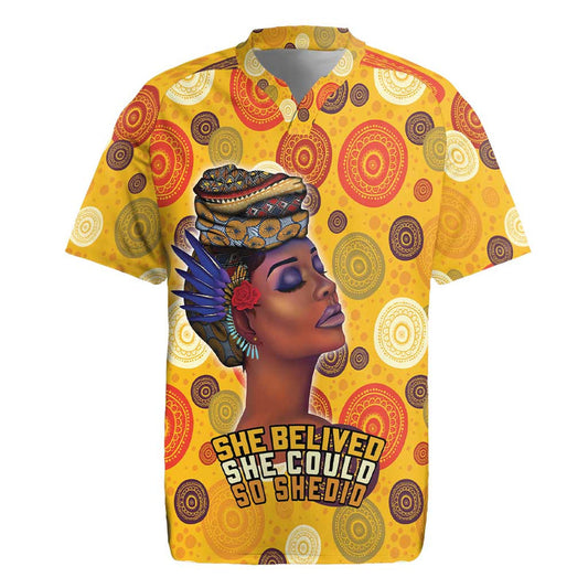 African She Believed She Could So She Did Rugby Jersey