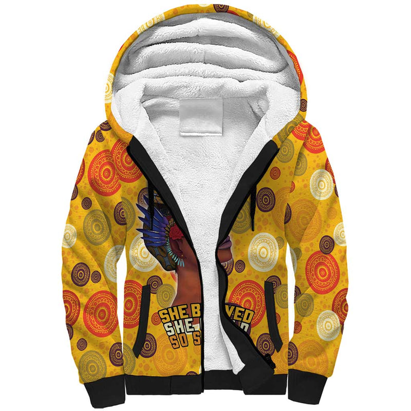 African She Believed She Could So She Did Sherpa Hoodie