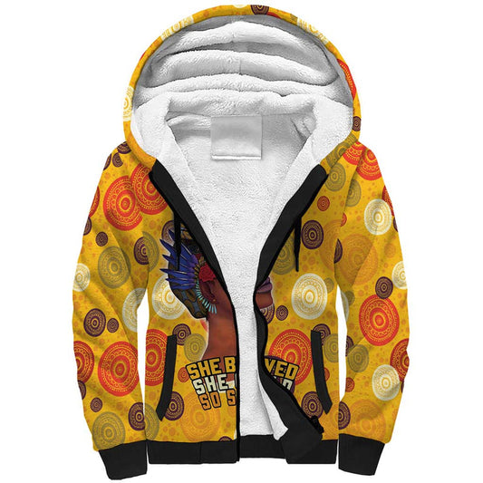 African She Believed She Could So She Did Sherpa Hoodie