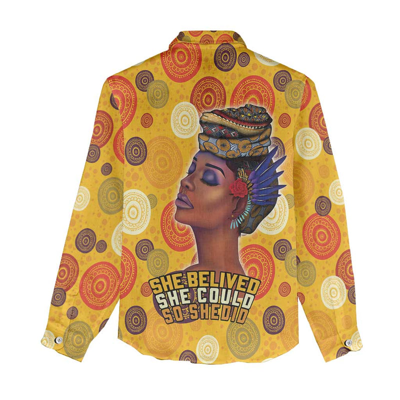 African She Believed She Could So She Did Women Casual Shirt