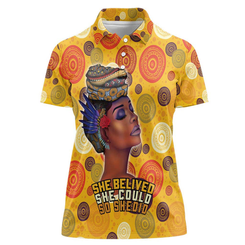 African She Believed She Could So She Did Women Polo Shirt