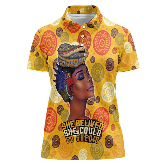 African She Believed She Could So She Did Women Polo Shirt