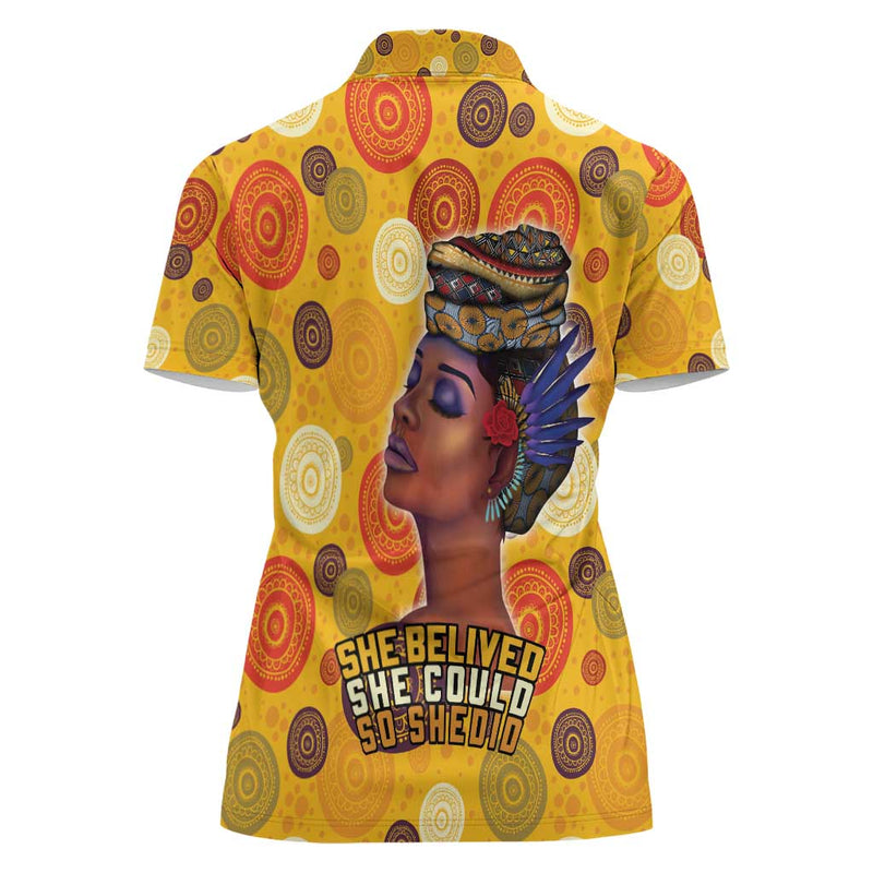 African She Believed She Could So She Did Women Polo Shirt