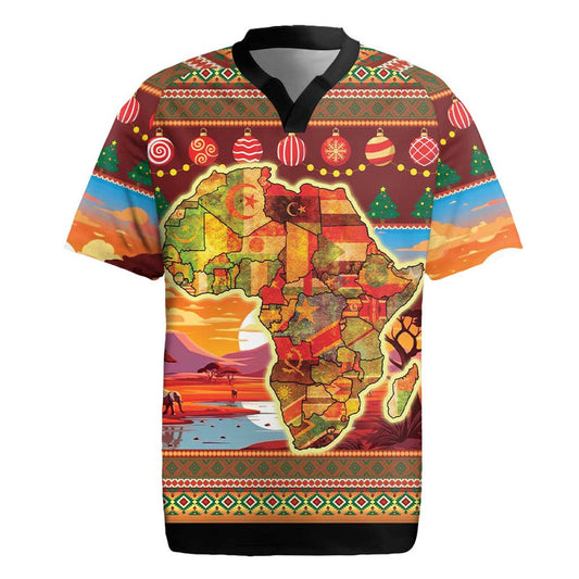 African Heritage And Celebrated Christmas Rugby Jersey