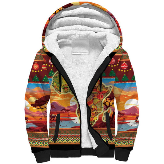 African Heritage and Celebrated Christmas Sherpa Hoodie