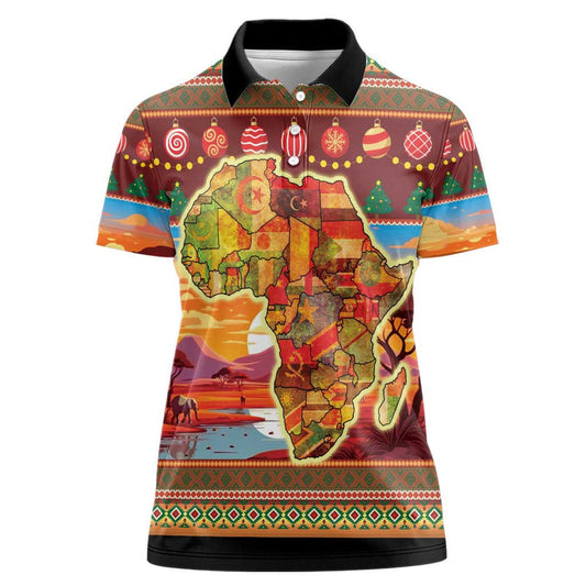 African Heritage and Celebrated Christmas Women Polo Shirt