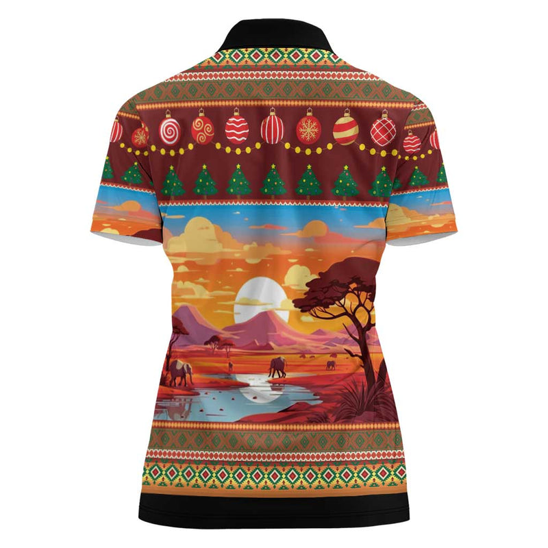 African Heritage and Celebrated Christmas Women Polo Shirt