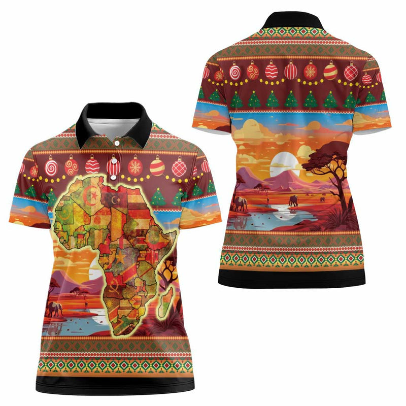 African Heritage and Celebrated Christmas Women Polo Shirt