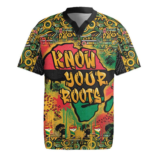 African Map Graffiti Know You Roots Rugby Jersey