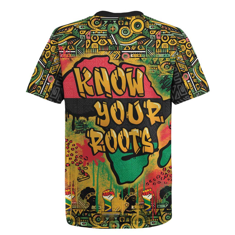 African Map Graffiti Know You Roots Rugby Jersey