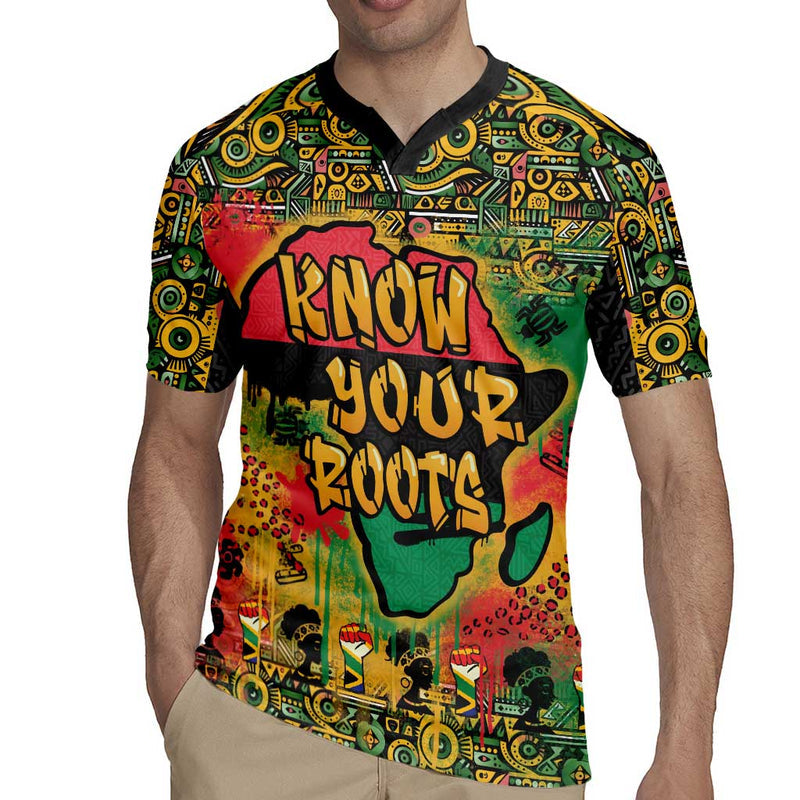 African Map Graffiti Know You Roots Rugby Jersey