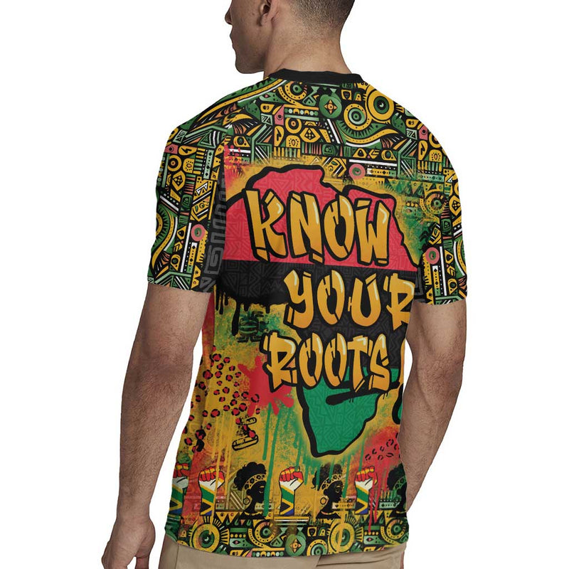 African Map Graffiti Know You Roots Rugby Jersey