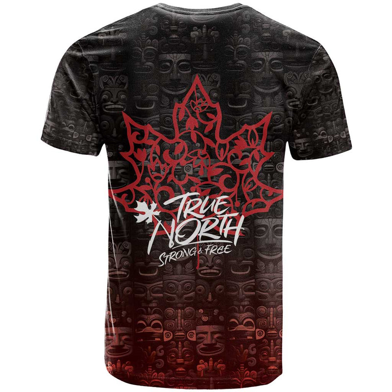 100% Canadian From Eh To Zed True North Strong and Free T Shirt