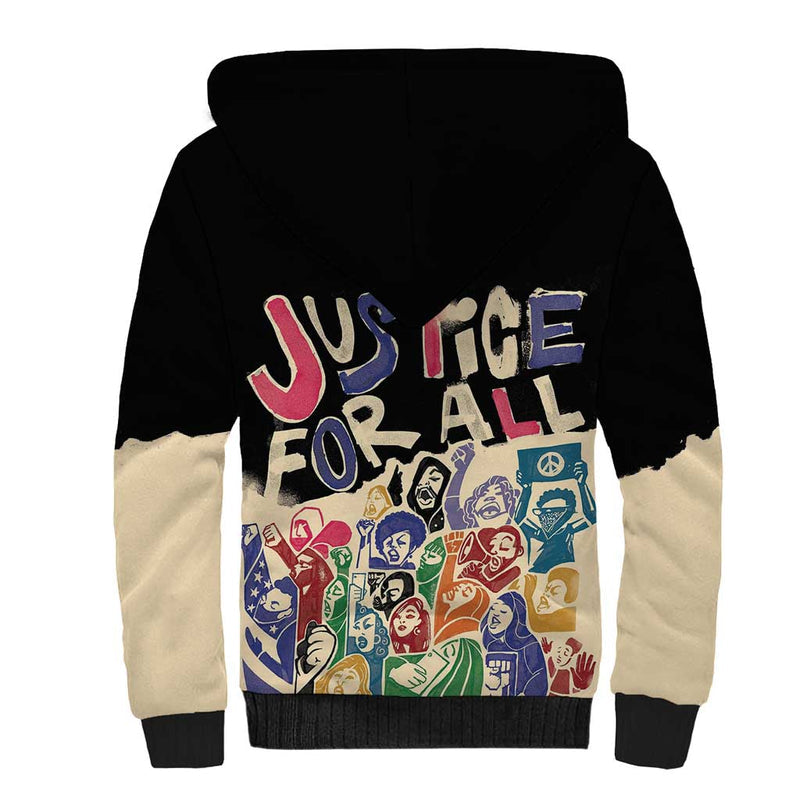 African Stand Firm Justice Now Sherpa Hoodie
