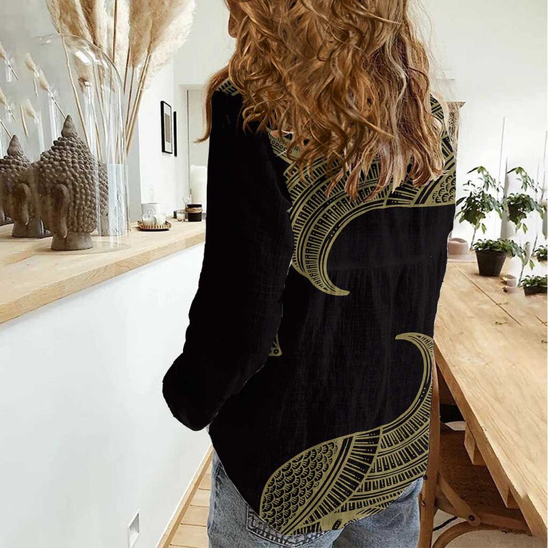 African Horus Eyes Egyptian God Women Casual Shirt