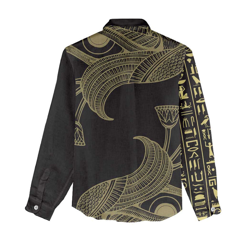 African Horus Eyes Egyptian God Women Casual Shirt