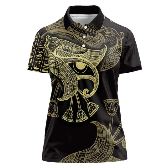 African Horus Eyes Egyptian God Women Polo Shirt