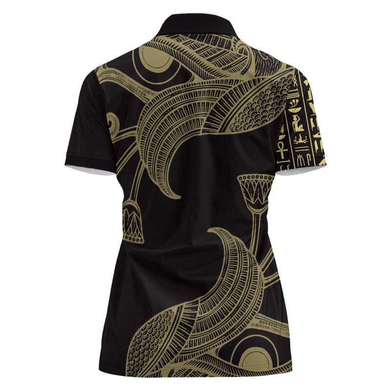 African Horus Eyes Egyptian God Women Polo Shirt