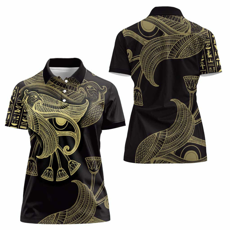 African Horus Eyes Egyptian God Women Polo Shirt