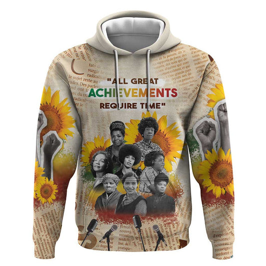 African Civil Rights Female Leaders Sunflower Hoodie