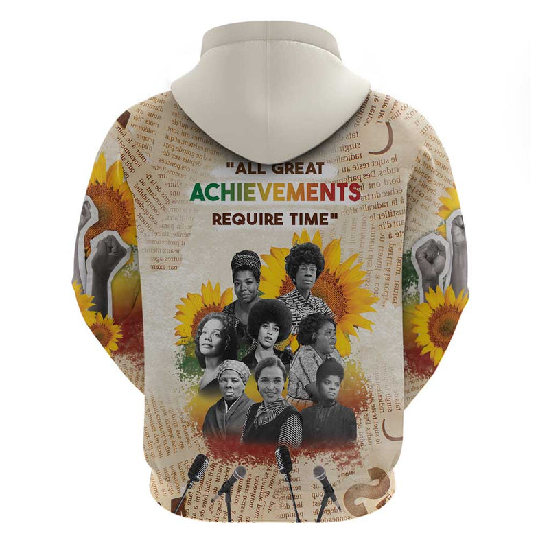 African Civil Rights Female Leaders Sunflower Hoodie