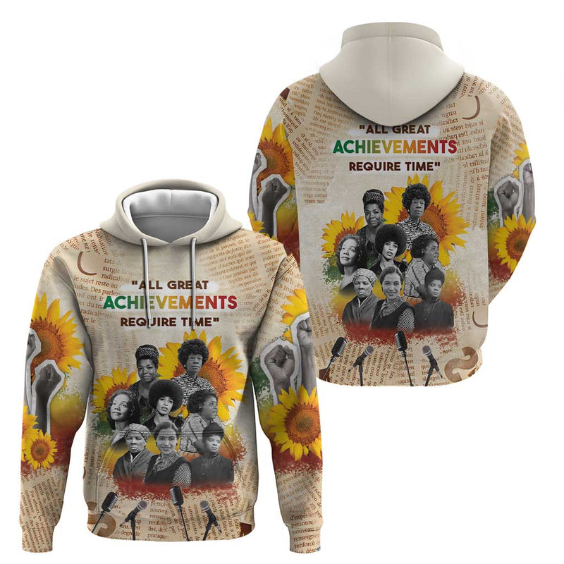 African Civil Rights Female Leaders Sunflower Hoodie