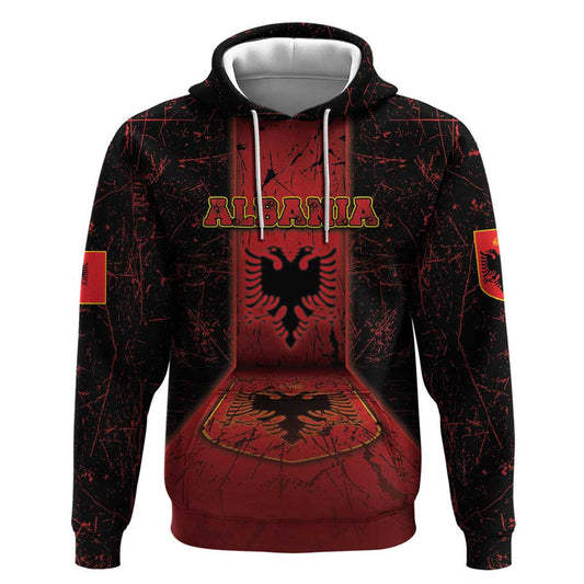 Albania Hoodie Black Double Headed Eagle