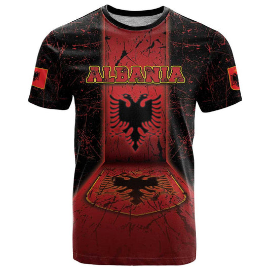 Albania T Shirt Black Double Headed Eagle