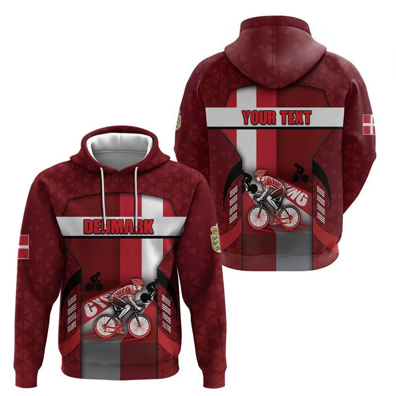 Denmark Cycling Sporty Style Red Hoodie