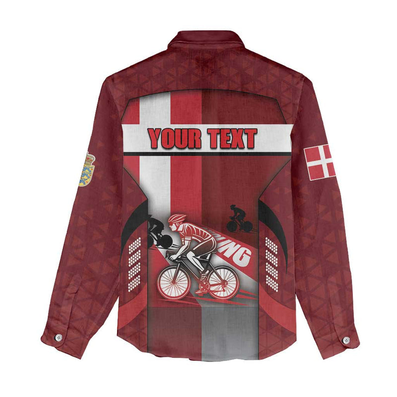 Denmark Cycling Sporty Style Red Women Casual Shirt