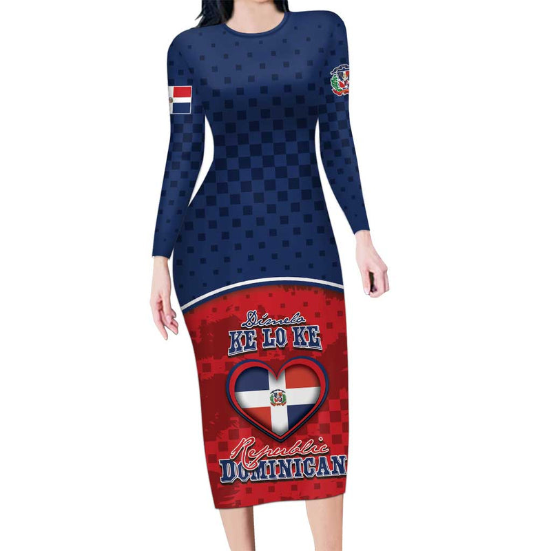 Dominican Republic Dimelo Ke Lo Ke Long Sleeve Bodycon Dress