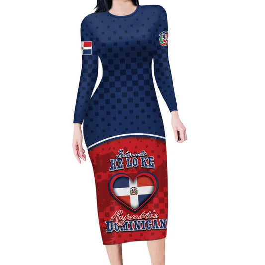 Dominican Republic Dimelo Ke Lo Ke Long Sleeve Bodycon Dress