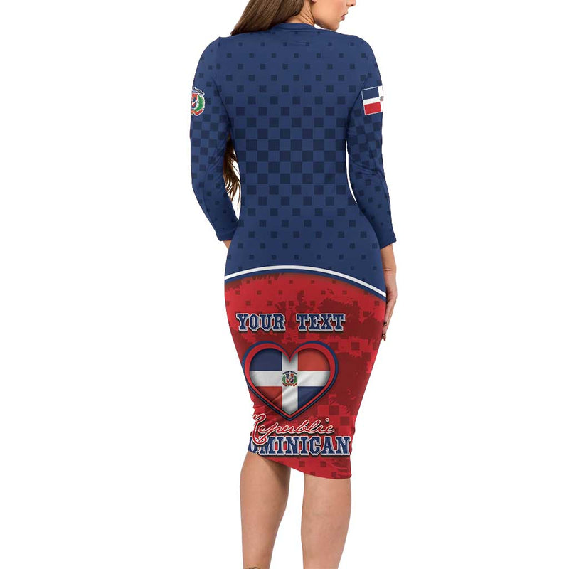 Dominican Republic Dimelo Ke Lo Ke Long Sleeve Bodycon Dress