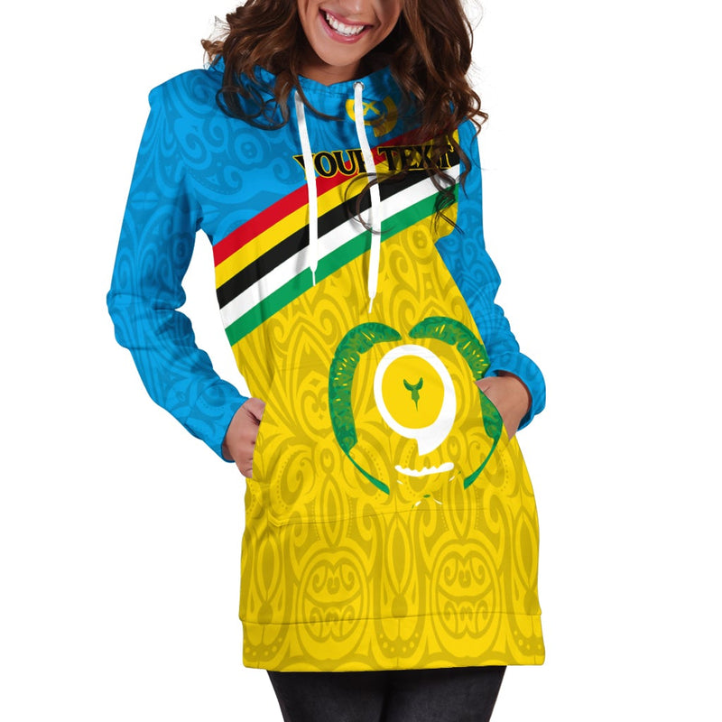 (Custom Personalised) Vanuatu Torba Province Hoodie Dress - Flag Style