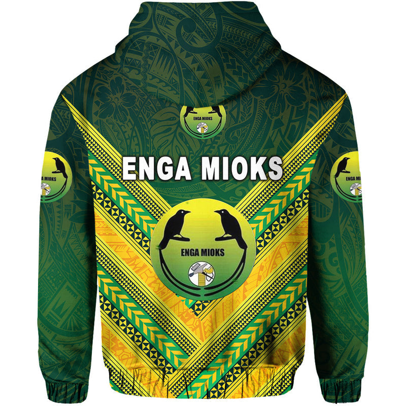 (Izzy Mono) Papua New Guinea Enga Mioks Rugby Original Style Green Hoodie
