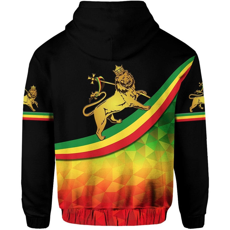 Ethiopia Lion Of Judah Zip Simple Vibes Hoodie