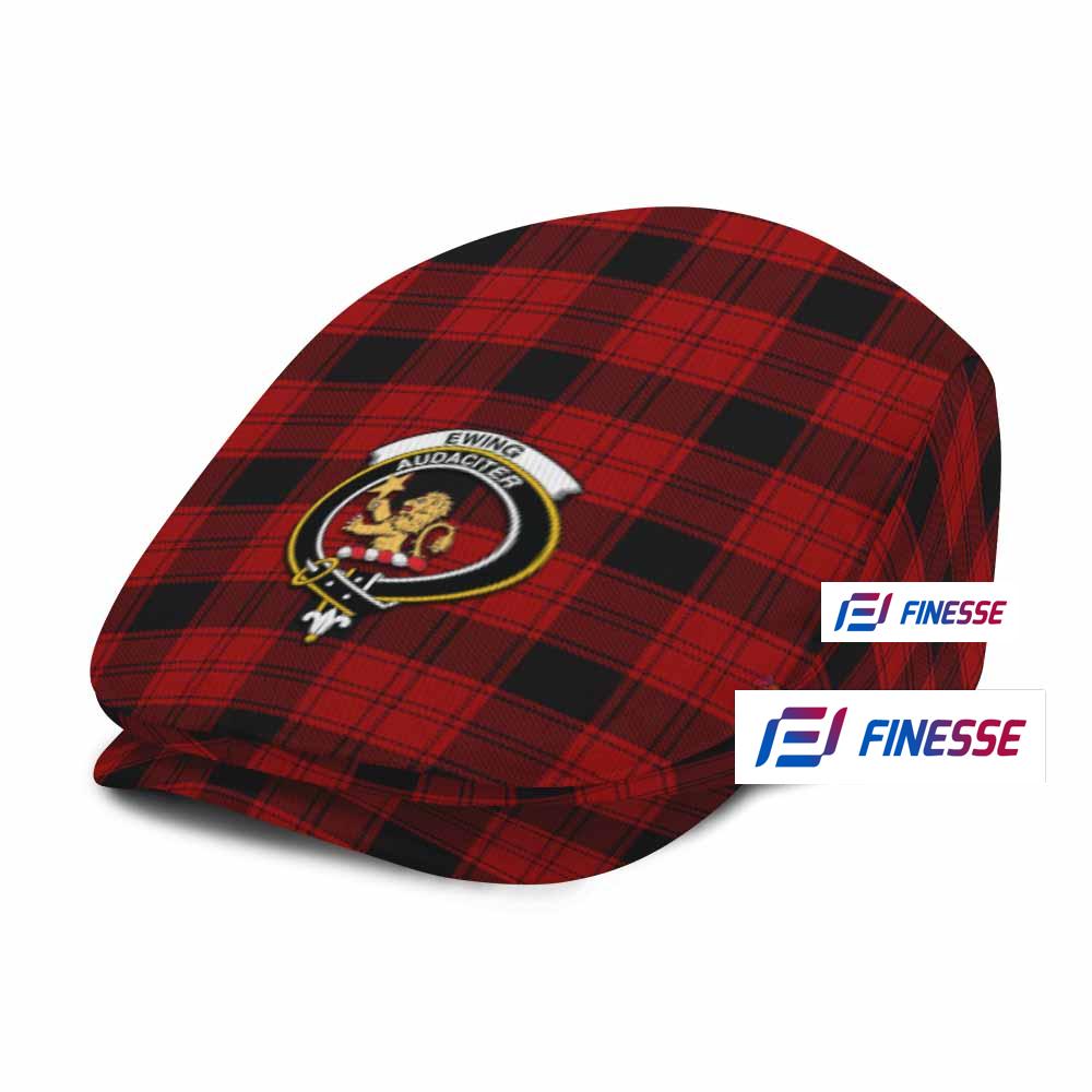 Ewing Family Crest Tartan Jeff Hat, Tartan Flat Cap
