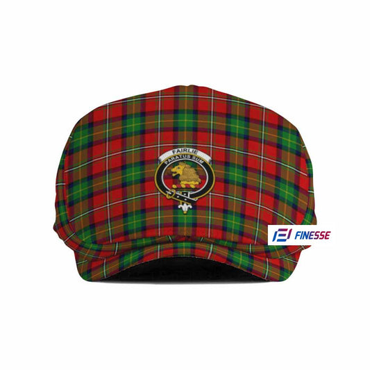 Fairlie Family Crest Tartan Jeff Hat, Tartan Flat Cap