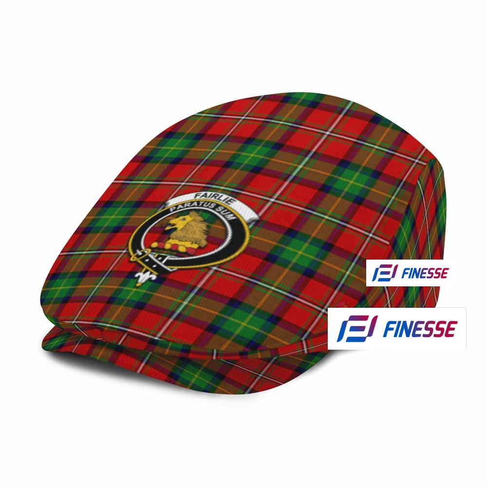 Fairlie Family Crest Tartan Jeff Hat, Tartan Flat Cap