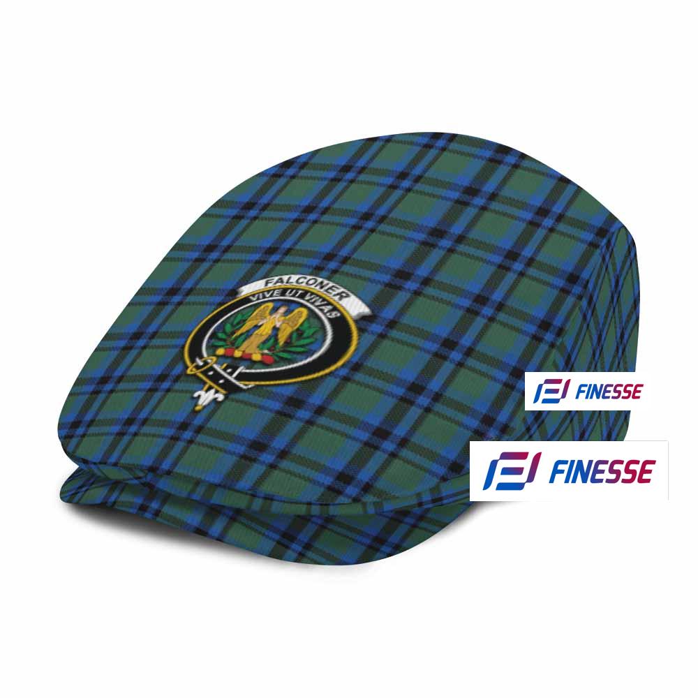Falconer Family Crest Tartan Jeff Hat, Tartan Flat Cap