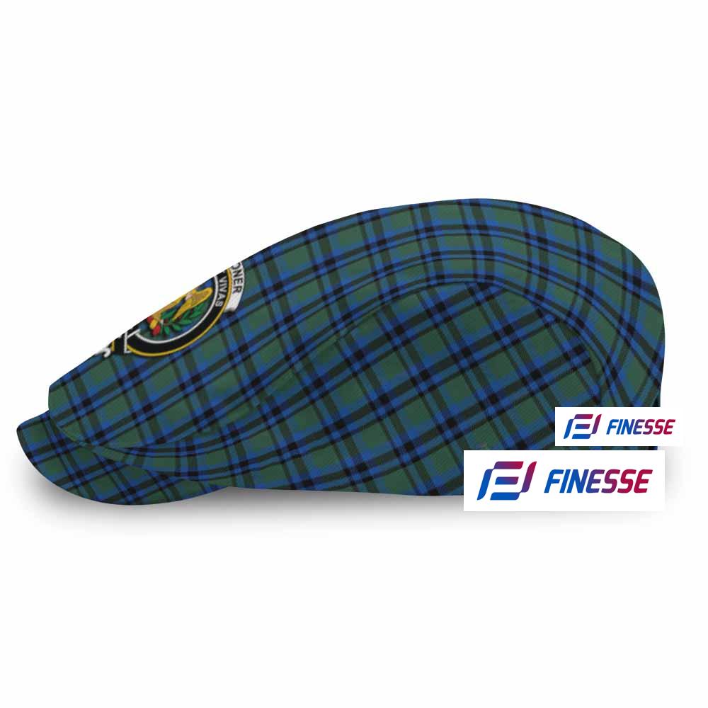 Falconer Family Crest Tartan Jeff Hat, Tartan Flat Cap