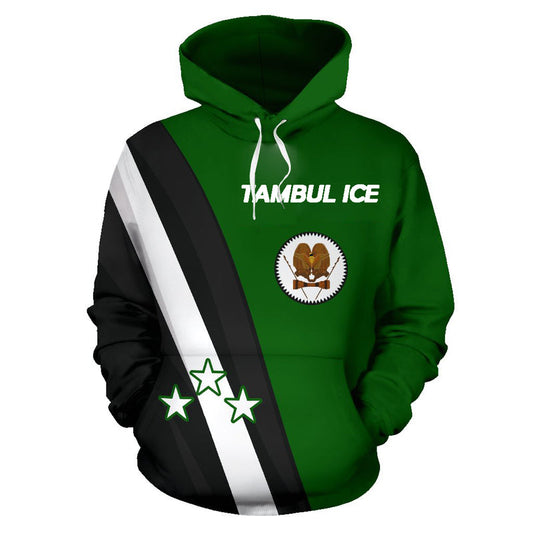 (TAMBUL ICE) Papua New Guinea Wester Highlands Flag Hoodie