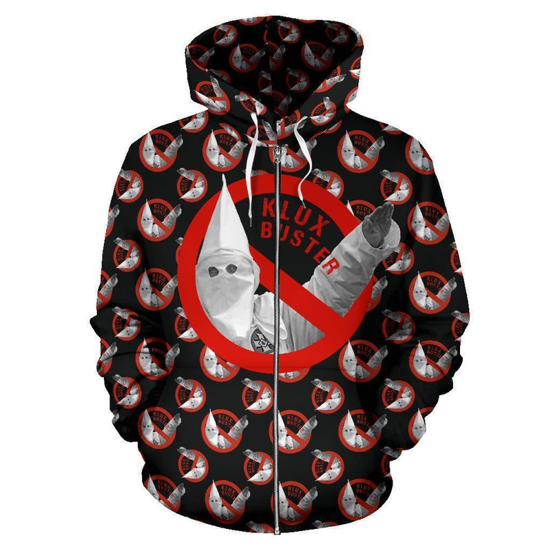 African Anti KKK Klux Buster Zip Hoodie